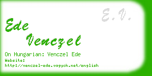 ede venczel business card